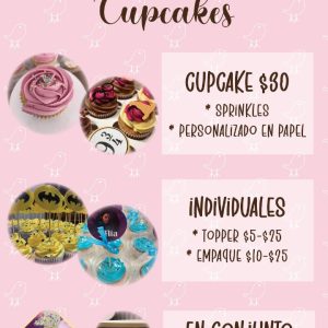 Cupcakes de Entre telas y azúcar con decoraciones personalizadas